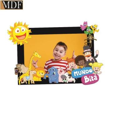 Imagem de Porta Retrato Infantil 3d Mundinho Bito Fotos 10x15 Aniversário Mdf Ad