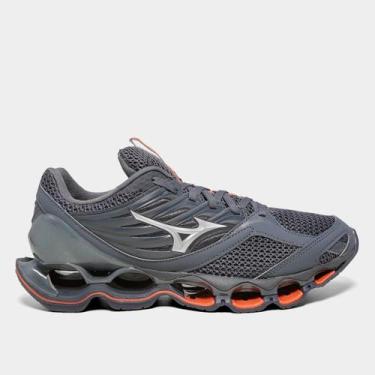 Imagem de Tênis Mizuno Wave Prophecy 13-S Masculino, Preto, Laranja, 38