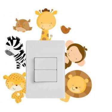 Imagem de adesivo infantil safari para interruptor - aum adesivos