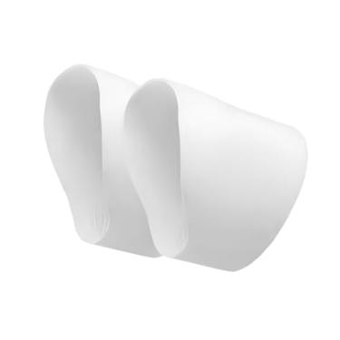 Imagem de Dynwave Faixas de cadarço de futebol Protetores de cadarço de chuteira de futebol Capas flexíveis de silicone para cadarços de tênis de futebol e rúgbi, Branco