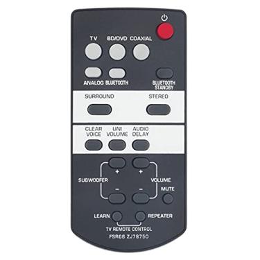 Imagem de Controle remoto substituído FSR66 compatível com receptor AV Yamaha YAS-103 ATS-1030 ZJ787500 ZJ78750 YAS-105 YAS-106 YAS-107 YAS-108 YAS-203 YAS-207 ATS-1030 ATS-1030 S-10600 ATS-1070 ATS-1080