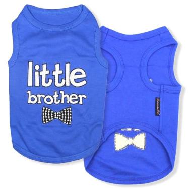 Imagem de Camiseta Parisian Pet Dog Cat Clothes Mommy's Boy, Daddy's Girl, Big Brother, Little Sister (Melhor Irmã), Little Sister (Irmã mais nova), I Love Mommy, I Love Daddy (Irmão Pequeno, 3GG)