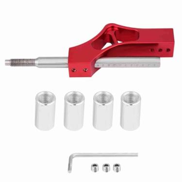 Imagem de Qiilu – Botão de extensão ajustável para câmbio com adaptadores de aço inoxidável para extensão da alavanca, kit de extensor de engrenagem para câmbio manual HondaQiilu vermelho QC08755-02-PD2-FBA