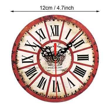 Imagem de Relógio de Parede Redondo de MDF Antigo Estilo Europeu para Decoração de Escritório Doméstico (34)