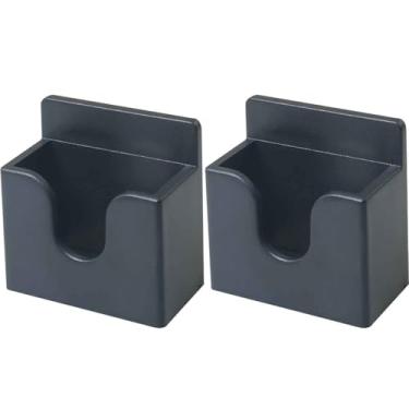 Imagem de WHYHKJ Suporte de microfone para walkie talkie para carro, 2 peças, suporte para microfone de rádio, suporte portátil para walkie-talkie fixo, portátil, preto
