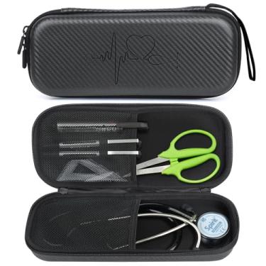 Imagem de CDBXPRG Estojo de Estetoscópio para 3M Littmann Classic Iii, Estojo de Transporte de Estetoscópio para Presente de Enfermeira, Suporte de Viagem Leve para Estetoscópio para Leve Ii Se (Preto)