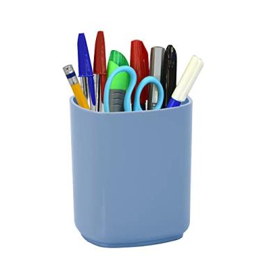 Imagem de Porta Lápis e Caneta Jumbo, Organizador de Mesa Plástico para Materiais de Escritório, Porta Objetos Multiuso Acrimet, (Cor Azul Sólido)