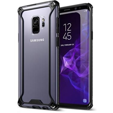 Imagem de Capa para Galaxy S9, POETIC Affinity Series Premium fina/sem volume/proteção onde é necessário/transparente/capa protetora de material duplo para Samsung Galaxy S9 preta/transparente