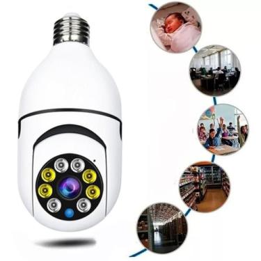 Imagem de Camera Ip Segurança Lampada Panoramica Espia Visão Noturno - SMART CAM