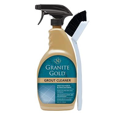 Imagem de Granite Gold Spray de limpeza de argamassa com pincel para pedra, cerâmica, vidro e argamassa colorida, 710 ml (pacote com 1)