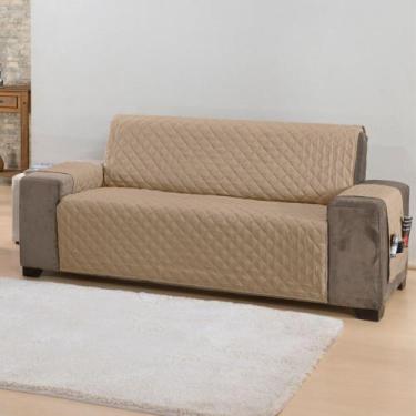 Imagem de Capa para Sofa Classic 2+3+4 Lugares Premium Caqui - Charme do Detalhe