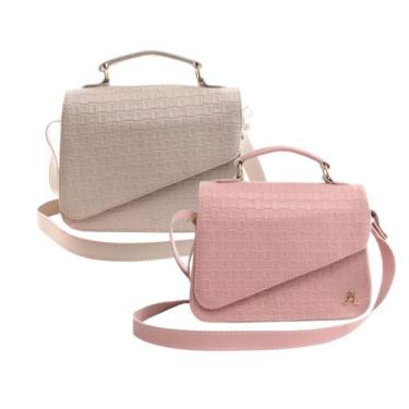 Imagem de Kit 2 Bolsa Feminina Pequena Clutch Alça Transversal Ajustável - M R N