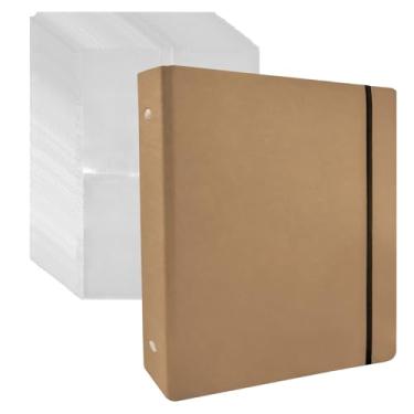 Imagem de MITOB Pasta organizadora de armazenamento de sementes de papel Kraft com 100 bolsos (9 x 13 cm) pacotes de sementes marrom B5 para armazenamento de sementes, envelopes de sementes, sacos de