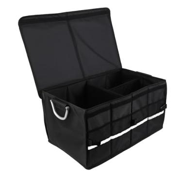 Imagem de Organizador do Porta -malas de Carros Com Tampa, 55L Organizador de Armazenamento de Porta -malas de 55L (Preto sem tampa)