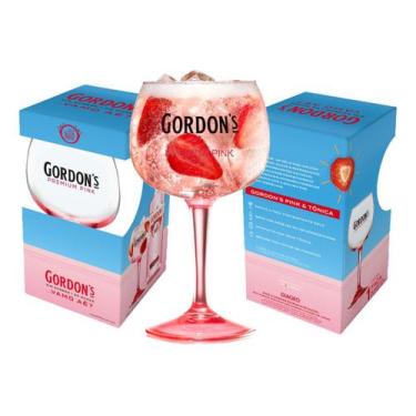 Imagem de Taça Para Gin Vidro Pink 600ml Gordon's Oficial - Globimport