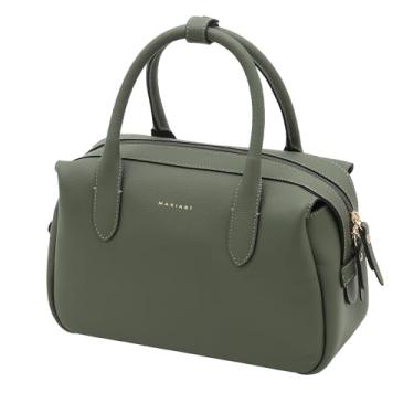 Imagem de Bolsa Bowling Feminina de Couro Bovino Legítimo Mariart Jambuzinha (Army)