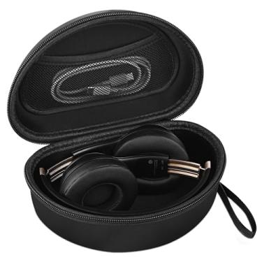 Imagem de STUKCAZE Capa de fone de ouvido portátil para Beats Studio Pro, Solo 4, Solo 3, Studio 3, capa rígida para fone de ouvido com bolso de malha para cabo