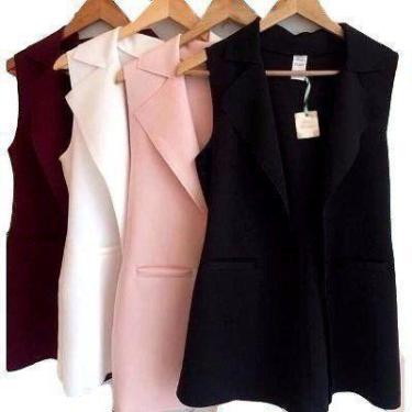 Imagem de Maxi Colete Neoprene Alfaiataria Comprido Roupas Femininas - RSL , Bra