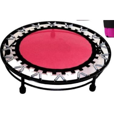 Imagem de Cama Elástica Mini Jump Pink 32 Molas + Caneleira 5 Kg Pink - Infinity
