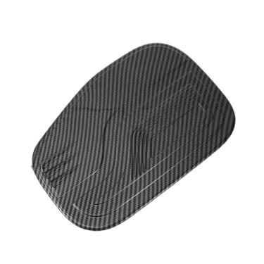 Imagem de Partuto Tampa de porta de tanque de combustível para Ford para Ranger 2023-2025 tampa de porta de enchimento de tanque de óleo tipo adesivo fibra de carbono preto ABS
