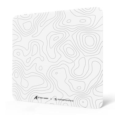 Imagem de MAMBASNAKE Tapete de rato rígido para jogos CM05, textura nano-microgravada, superfície de vidro suave, alta precisão, movimento rápido, anti-arranhões, base super antiderrapante de couro PU, tamanho