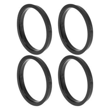 Imagem de INFINAUTO Anéis centralizados de cubo de roda de carro de 79,6 mm a 70,6 mm rodas de policarbonato preto eixo central amortecedor Hubrings 4 peças