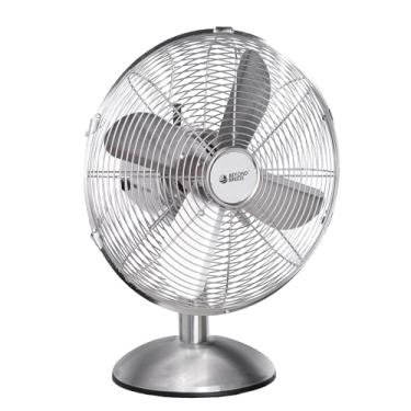 Imagem de BEYOND BREEZE Ventilador de mesa oscilante retrô de 30 cm, ventilador de mesa com 3 velocidades ajustáveis e oscilação de 80° de largura, ideal para quarto, escritório e cozinha