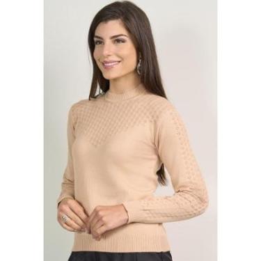 Imagem de Suéter Feminino Plus Size Tricot Modal Premium Inverno Linda-Feminino