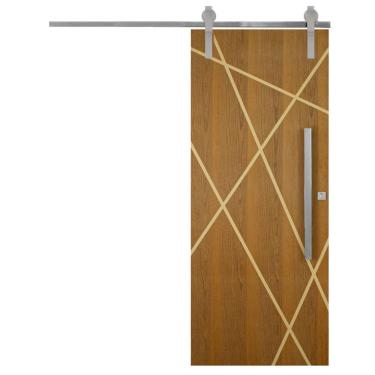 Imagem de Porta De Correr Agatha Trilho Soft Pux. Barra Chata Cromado 1.20 X 2.10 Lado Direito – Hale