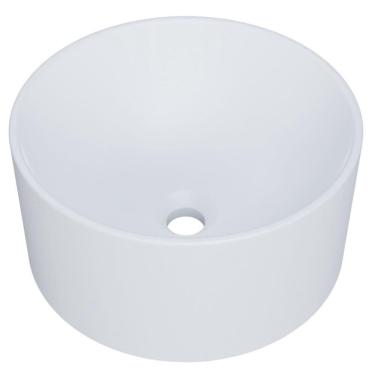 Imagem de Cuba De Apoio Redonda Para Banheiro Lavabo C01 Bl30w Branca Matte Fosca - Lyam