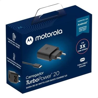 Imagem de Carregador Motorola 20W Turbo Power Com Cabo Tipo C Original