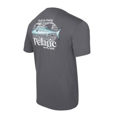 Imagem de PELAGIC Camiseta Freespool Worldwide Wahoo Performance, manga curta, proteção FPS 50+, repelente de água e manchas