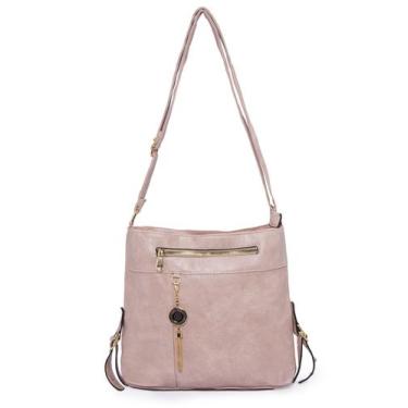 Imagem de Bolsa Rosa Chaveiro Ampla resistente Passeio Madami, U