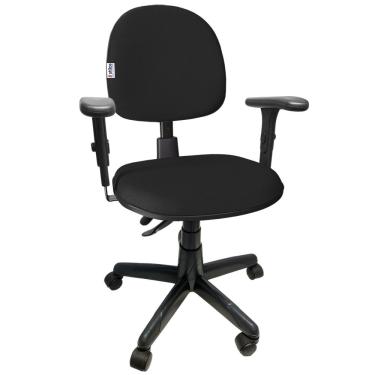 Imagem de Cadeira Giratória Executiva Ergonômica Com Regulagem Back System NR17 Para Escritório js Preta
