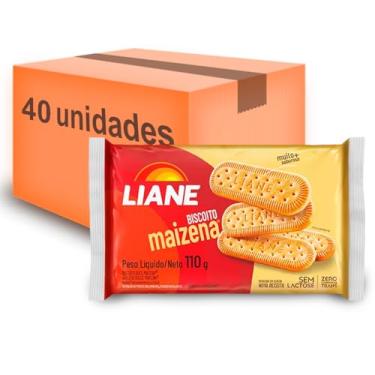 Imagem de Biscoito Maizena Sem Lactose 110g Liane - Kit 40 Unidades