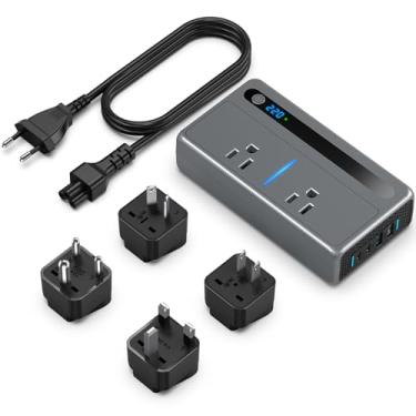 Imagem de WDATM Conversor De Voltagem Redutor De 250 Watts De 220 V Para 110 V, Conversor De Energia Internacional/Adaptador De Viagem Com Porta Usb-C De 36 W