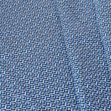 Imagem de Tecido de linho 100 % com estampado floral do The Yard, tecido de linho com estampado de flores regulares para vestido na moda, camisa, saia, artesanato e decoração de casa (flor preta azul escuro, 8