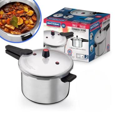 Imagem de Panela de Pressão Fechamento Externo Nacional - Aluminio Nacional, 10 