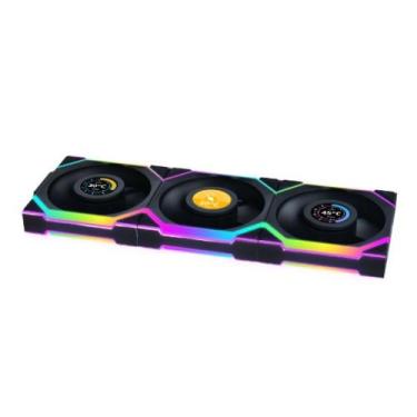Imagem de Kit 3 fan 120mm lian li uni fan sl wireless lcd argb preto 12sllcd1w3b