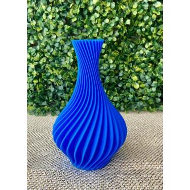 Imagem de Vaso Jarro Decorativo Espiral  Plástico  Flores Artificiais - Genérica