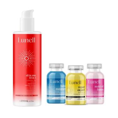 Imagem de Kit Cronograma Capilar Lunell + Leave-in 10x1 All in One