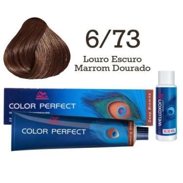 Imagem de Coloração Color Perfect 6/73 Louro Escuro Marrom Dourado + Ox 30  Well