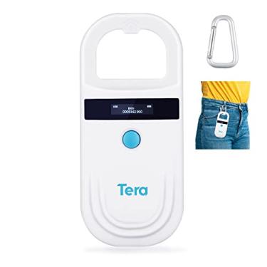 Imagem de Tera Leitor de microchip para animais de estimação com anel em D RFID scanner portátil de identificação de chip animal com tela OLED recarregável para armazenamento de dados EMID FDX-B (ISO11784/85)
