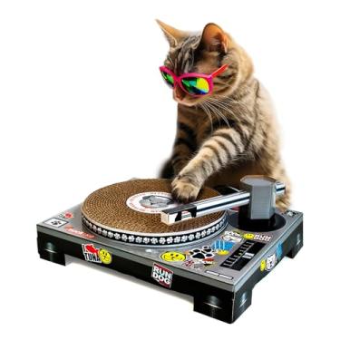 Imagem de Suck UK | Baralhos de DJ Cat Scratch | Colocando um novo "giro" em brinquedos interativos para gatos | Brinquedos de condomínio para gatos | Baralhos de mistura para gatos e gatinhos |
