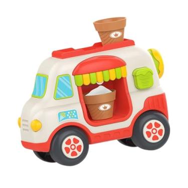 Imagem de YIJU Máquina de bolhas para banho, brinquedos de banho, enfeites de decoração, inclui 2 cones, máquina interativa de sorvete e banheira de espuma para, Vermelho