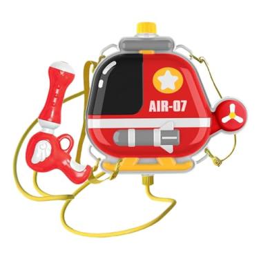 Imagem de TTETTZ Mochila infantil, brinquedo aquático, brinquedos de verão para atividades ao ar livre, brincadeira de bombeiro, brincadeira de faz de conta de, Helicóptero