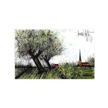 Imagem de Bernaard Bufffet Pinturas famosas decoração-Primavera-Abstrato Impressão Lona para Sala de Estar 30x50cm12x20in Sem Moldura