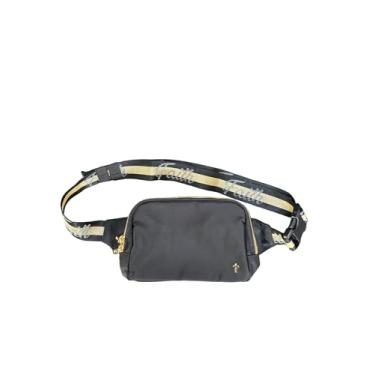 Imagem de Bolsa tiracolo Everywhere Bolsa de cinto Faith Black Gold Bag Crossbody Christian Bible Gifts Religiosa Inspiração Pensamentos Leve Feminina Masculina Unissex Bolsa de Ombro, Ouro, Large, Bolsa de