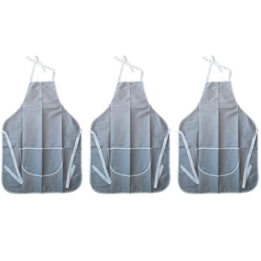 Imagem de 3 Aventais De Cozinha Para Cozinhar Cozinheiro Churrasqueiro Algodão Metalizado