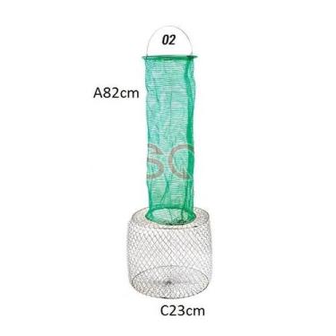 Imagem de Samburá de arame malha 0,5 com funil de nylon - BellaPesca, N° 02/ 82c